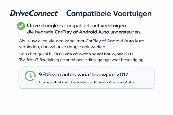 2-in-1 Car Dongle | Draadloos CarPlay & Android Auto