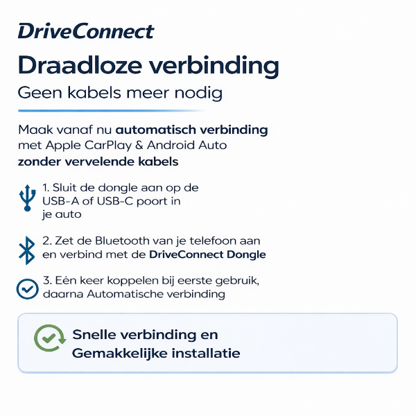 2-in-1 Car Dongle | Draadloos CarPlay & Android Auto